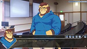 playing after class in the classroom with furry characters