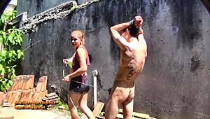 Mlada and Wendy Ballbusting in Wild Femdom Action!