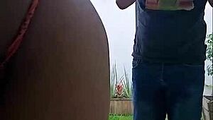 Visiting Karol Smith, cuckold records her new tits