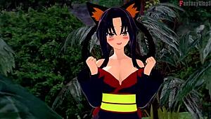 Rias Gremory in kimono at the festival. Why is there sex in this hentai madness?