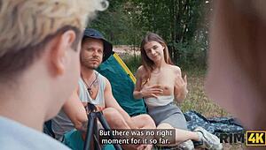 rim4k, two russian teen girls share outdoor rimjob action