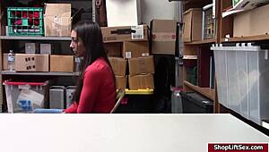 Lilly Hall Caught Shoplifting And Gets Her Tight Pussy Fucked Hard