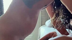 ghetto bonnet head swallows cum after ball licking