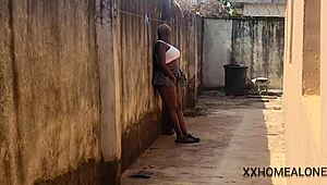 Horny big ass nimi caught masturbating in public shorts