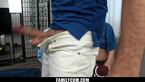 Stepdaughter kneels for stepdad’s massive load on her face. Familycum brings wild taboo doggystyle with petite blonde.