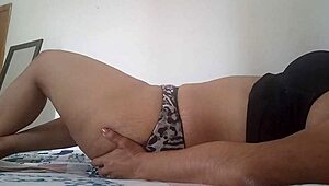 Hey, Schoolgirl Waits in Bed for Teacher to Suck Her Tight Wet Pussy. She Masturbates to Heat Up With Big Tits!