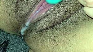 Latina Wife's Pussy Overflows with Cum During Intense Masturbation