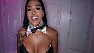 egypt's husband watches as she enjoys her first big black cock with kaby snow