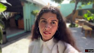 cum on a girl’s face in a public cafe. she eats lunch with cum dripping!