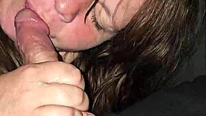 Wife spits on cock while moaning and deepthroating intensely