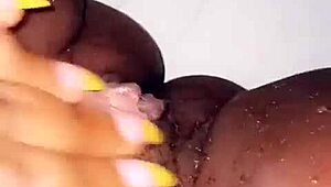 the kind of pussy with big clit and squirting during licking