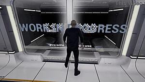 Alien Monster Making Contact with Hairless Pussy and Blowjob