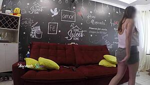 Hot Wife Thay Ksada, Recognized by Delivery Man, Lets Him Suck Her on Sofa. Want to See More?