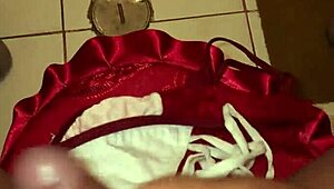 My stepmom catches me with her thong, things escalate