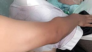 Horny Stepfather Lifts Nezukos Skirt and Drills Her Tight Anus