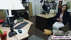 Pawn keeper nails customer’s wife in back office hideout. Hidden cam catches every move!