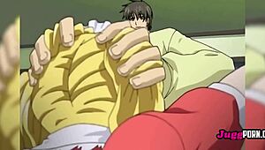 The teacher says, 'Come here, flight attendant, let's get horny in class.' Uncensored hentai.