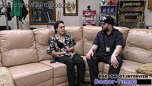 Dr. Tampa experiments on Mara Luv backstage.