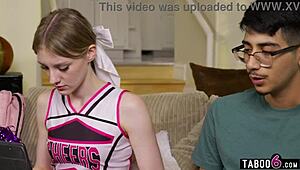 Hell Yeah! Shy Virgin Bangs Hot Cheerleader Melody Marks!