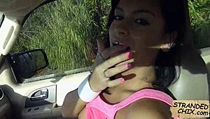 teen nadia capri craves cock in wild outdoor pickup pov moment