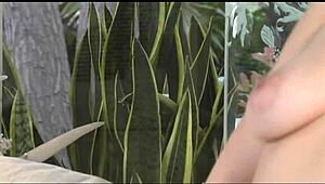 Oh, brunette teen Jessi June teases her big natural tits!