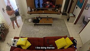 Hot Wife Thay Ksada, Recognized by Delivery Man, Lets Him Suck Her on Sofa. Want to See More?