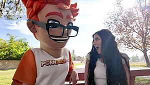 Big dick slams huge tits as Theodora Day enjoys PorndudeCasting fun