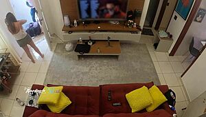 Hot Wife Thay Ksada, Recognized by Delivery Man, Lets Him Suck Her on Sofa. Want to See More?