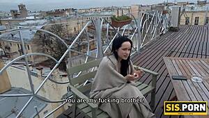 Sis porn flapper eagerly sucks stepbrother's dick for juicy vaginal sex