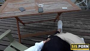 Sis porn flapper eagerly sucks stepbrother's dick for juicy vaginal sex