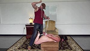 Anal hook and harness gag in exclusive footage