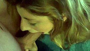 Horny milf sucks hubbys cock with cum shot