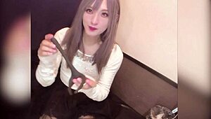 long-haired crossdresser does anal masturbation live on camera