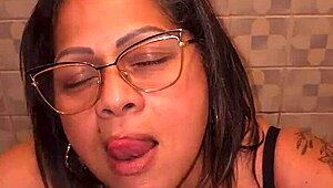 My stepmom catches me with her thong, things escalate