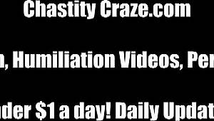 hey, i snuck a chastity device on you while you napped, now you're bound and teased