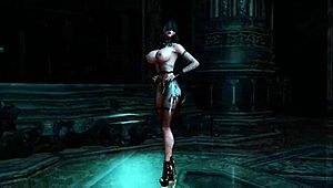 Busty naughty nun dances in revealing outfit in cathedral.