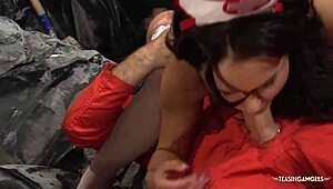 Horny Worker Bangs Nurse After Injury at Work. She Rides Him Wild!