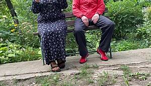 Man, my curvy mother-in-law took all my cum outdoors today!