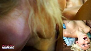 Horny Blonde Coeds Bailey And Olyssia Suck And Share A Dick To Get Banged