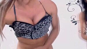 Check out these two shemales flaunting their cocks live on cam