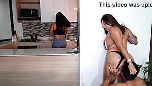 Sara Blonde And Salome Gil Engage In Rough Threesome Fucking.