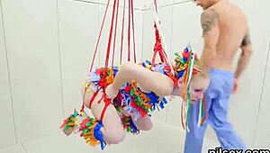 Slutty Sweetie Endures Painful Butthole Treatment in Brutal Asylum