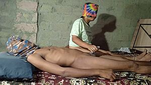 Hot Indian desi step brother-in-law shares steamy moment with sister-in-law.