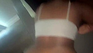 petite ebony nympho bent over for quick doggystyle fuck