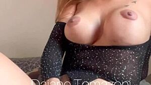 Young wife's big natural tits in dirty fetish play!