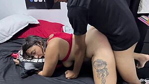 Young Latina Milf Enjoys Intense Homemade Action in Bedroom