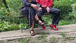 Man, my curvy mother-in-law took all my cum outdoors today!