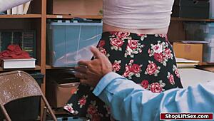 Hey, you caught this shoplifter getting fucked right on the floor?