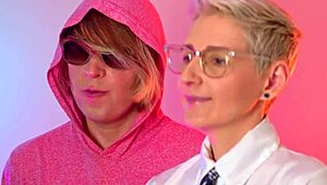 Two Girlfriends Made Their Slave Guys Cum