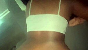 petite ebony nympho bent over for quick doggystyle fuck